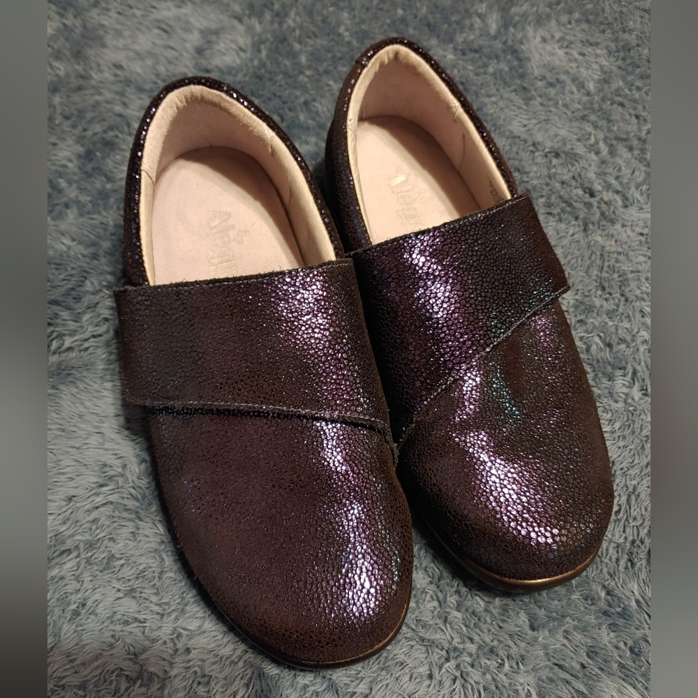 Alegria Blue Color Shift Leather Nursing Shoes Medical Healthcare 38W